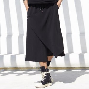 X006P90 Original Yohji New Dark Black Mountain This Yaosi Skirt Set Personality Tide Person Day Casual Men's Trousers .