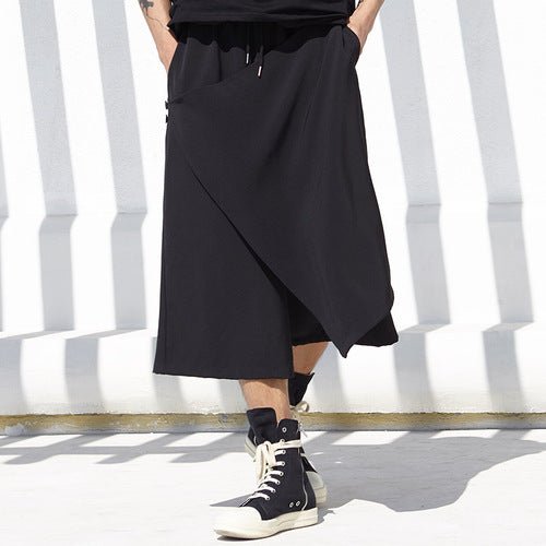X006P90 Original Yohji New Dark Black Mountain This Yaosi Skirt Set Personality Tide Person Day Casual Men's Trousers .