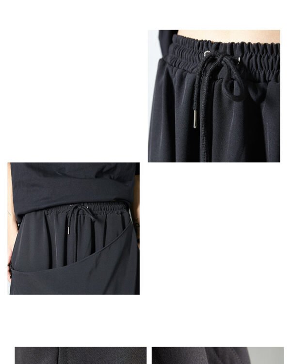 X006P90 Original Yohji New Dark Black Mountain This Yaosi Skirt Set Personality Tide Person Day Casual Men's Trousers .