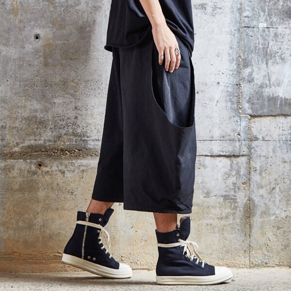 X004P90 Original Design New Yamamoto Yaoshi Style Dark Men's Pants Wide-legged Pants Slacks