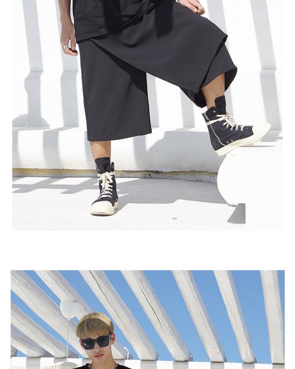 X006P90 Original Yohji New Dark Black Mountain This Yaosi Skirt Set Personality Tide Person Day Casual Men's Trousers .