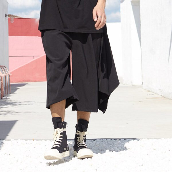 X006P90 Original Yohji New Dark Black Mountain This Yaosi Skirt Set Personality Tide Person Day Casual Men's Trousers .